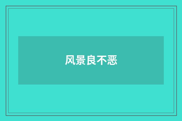 风景良不恶