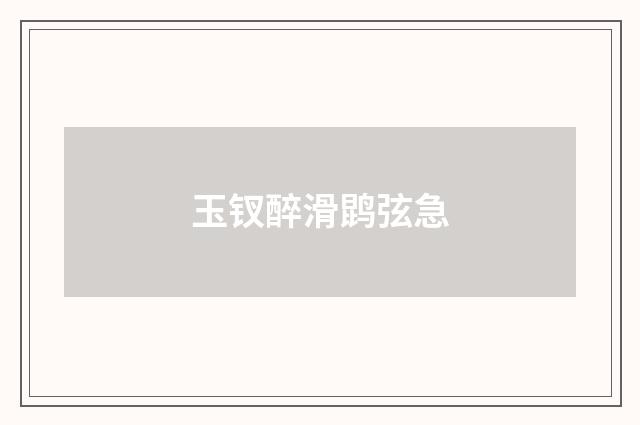 玉钗醉滑鹍弦急