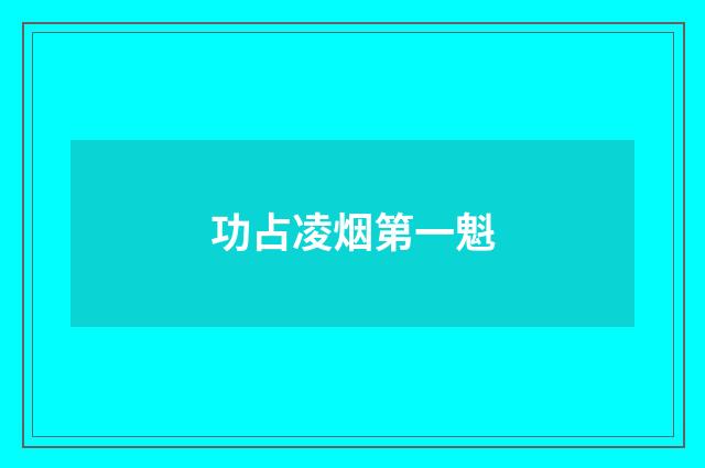 功占凌烟第一魁