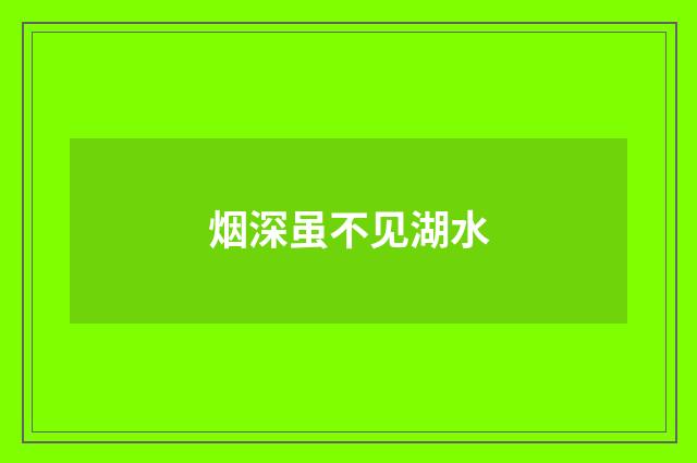 烟深虽不见湖水