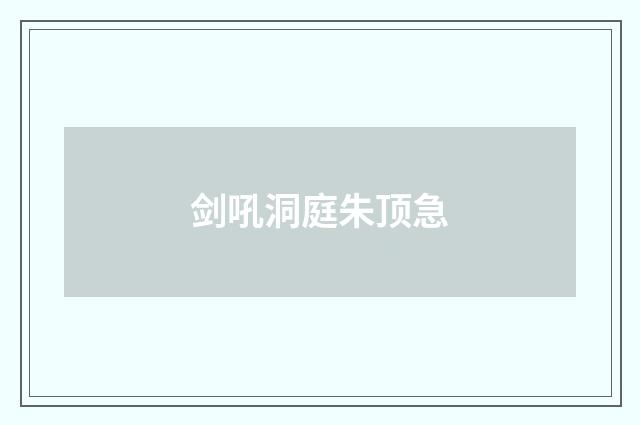 剑吼洞庭朱顶急