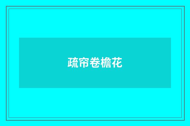 疏帘卷檐花