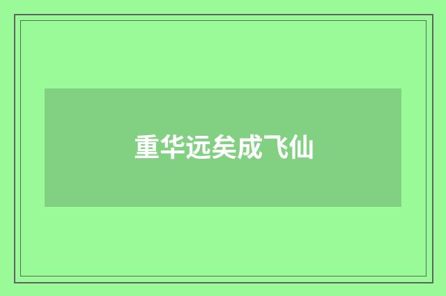 重华远矣成飞仙