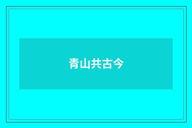 青山共古今