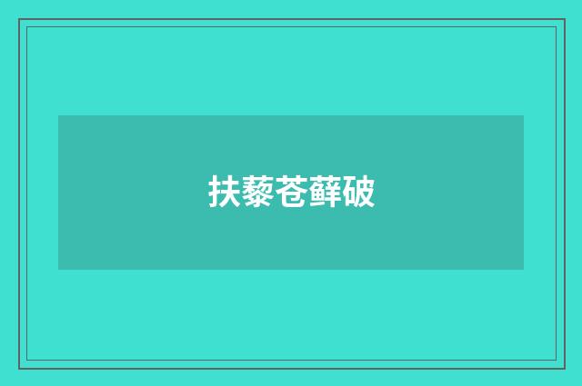 扶藜苍藓破