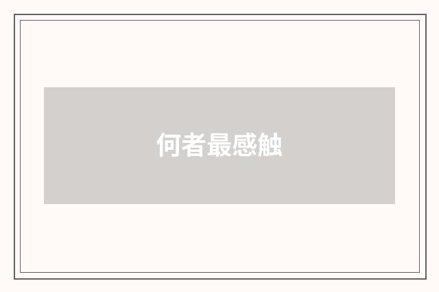 何者最感触