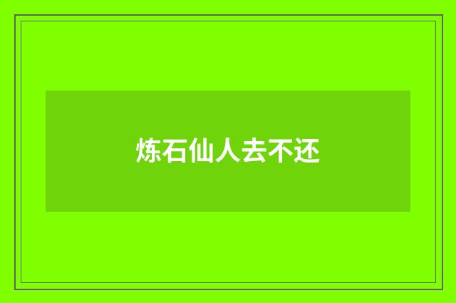 炼石仙人去不还