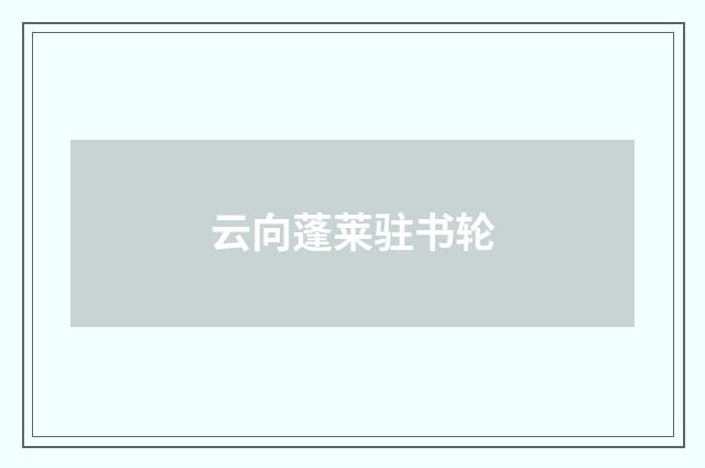 云向蓬莱驻书轮