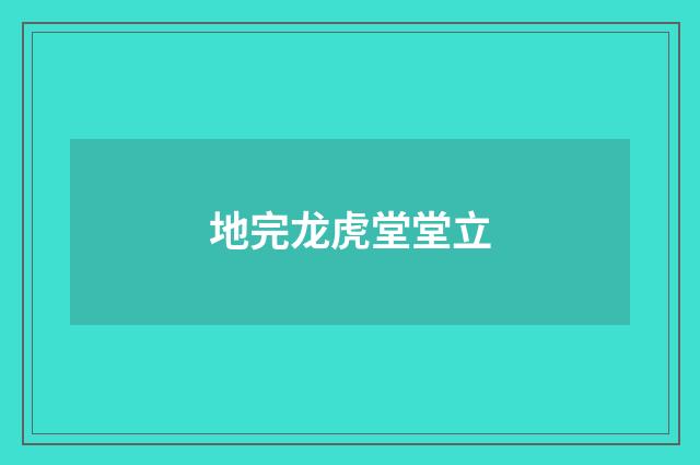 地完龙虎堂堂立
