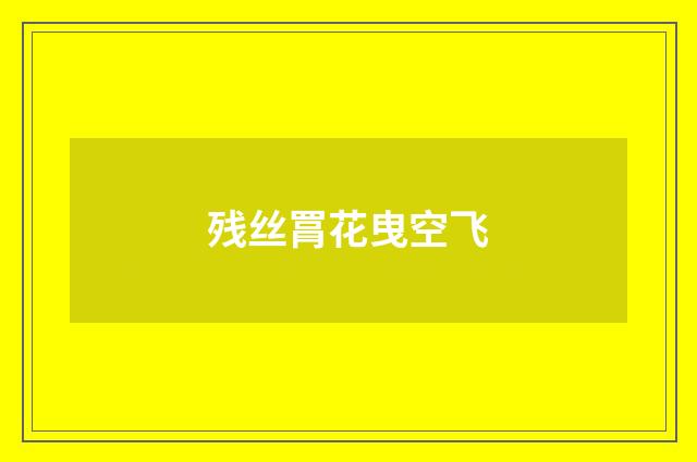残丝罥花曳空飞