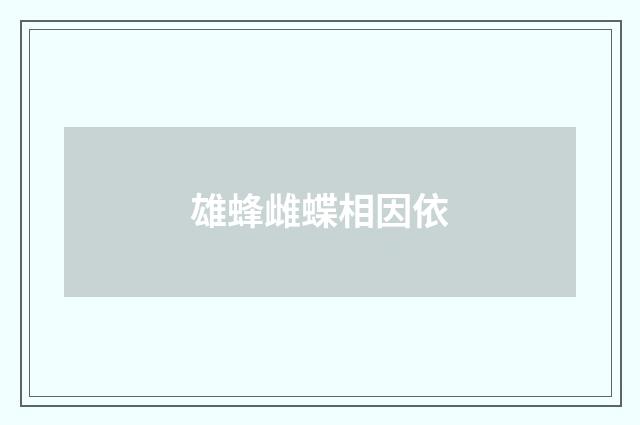 雄蜂雌蝶相因依