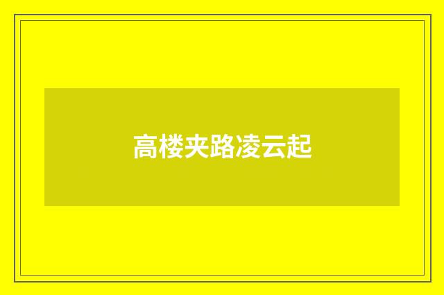 高楼夹路凌云起