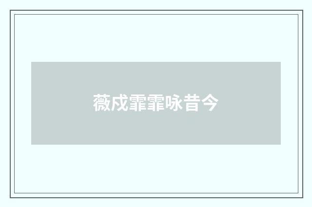 薇戍霏霏咏昔今