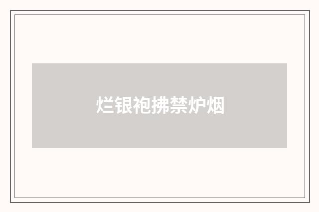 烂银袍拂禁炉烟