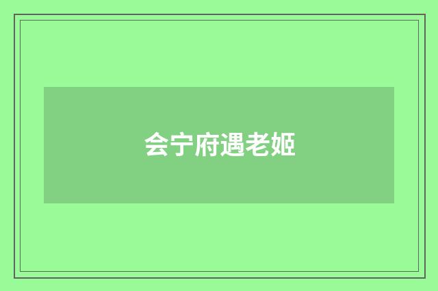 会宁府遇老姬