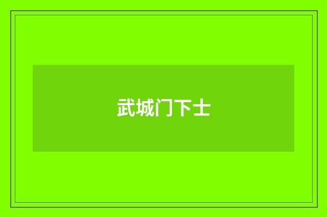 武城门下士