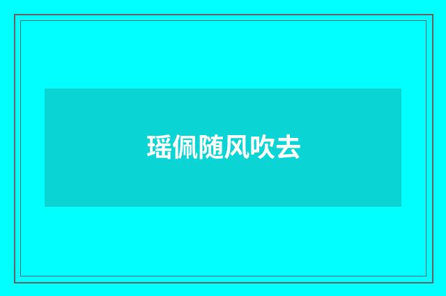 瑶佩随风吹去