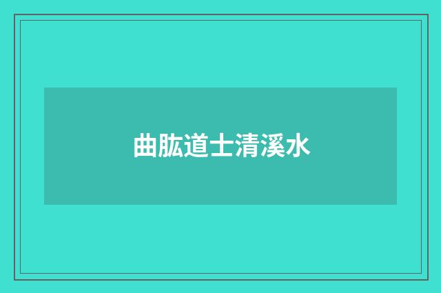 曲肱道士清溪水