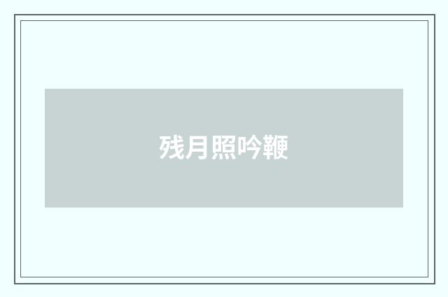 残月照吟鞭