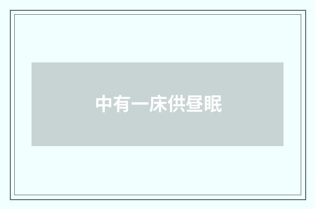 中有一床供昼眠