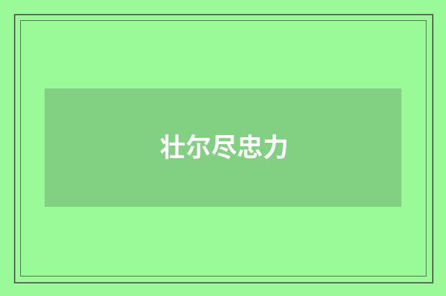 壮尔尽忠力