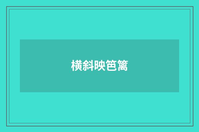 横斜映笆篱