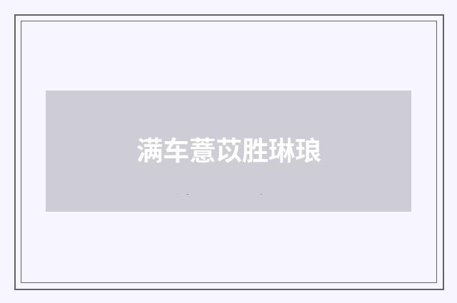 满车薏苡胜琳琅