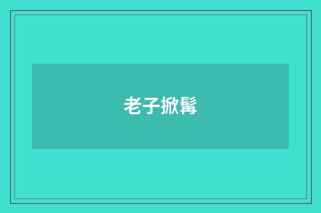 老子掀髯
