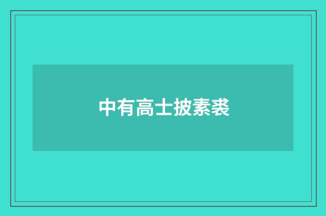 中有高士披素裘