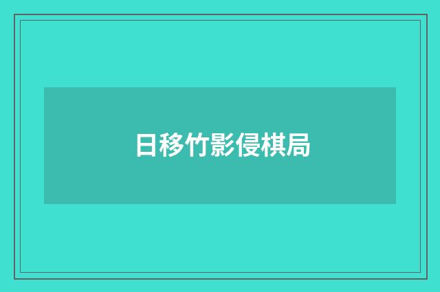 日移竹影侵棋局