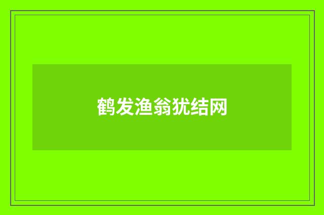 鹤发渔翁犹结网