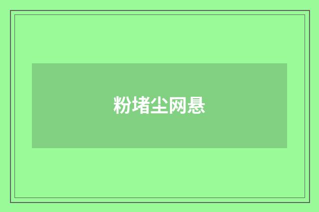 粉堵尘网悬