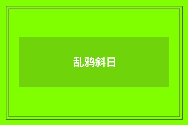 乱鸦斜日