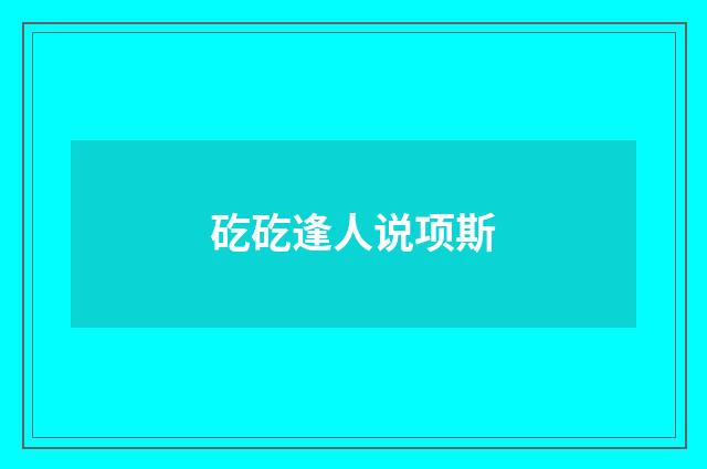 矻矻逢人说项斯