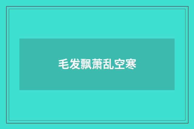 毛发飘萧乱空寒