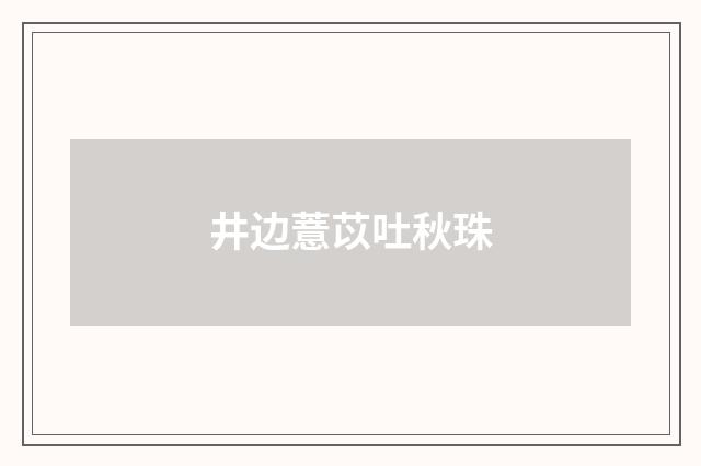 井边薏苡吐秋珠
