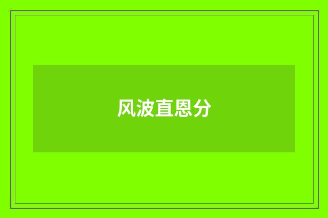 风波直恩分