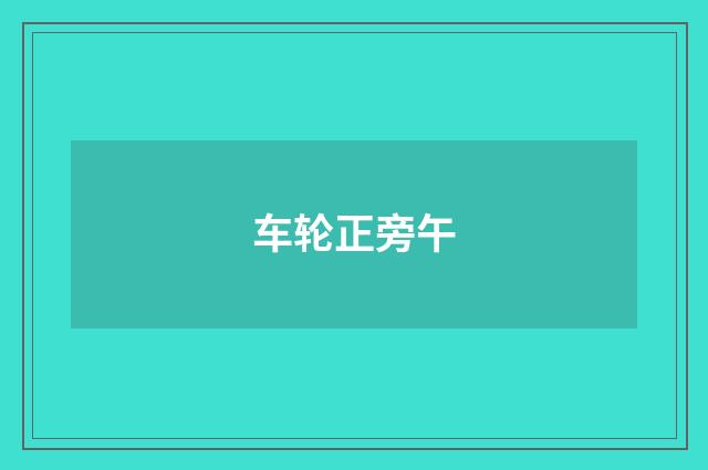 车轮正旁午