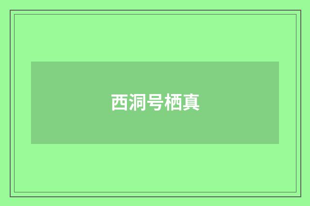 西洞号栖真