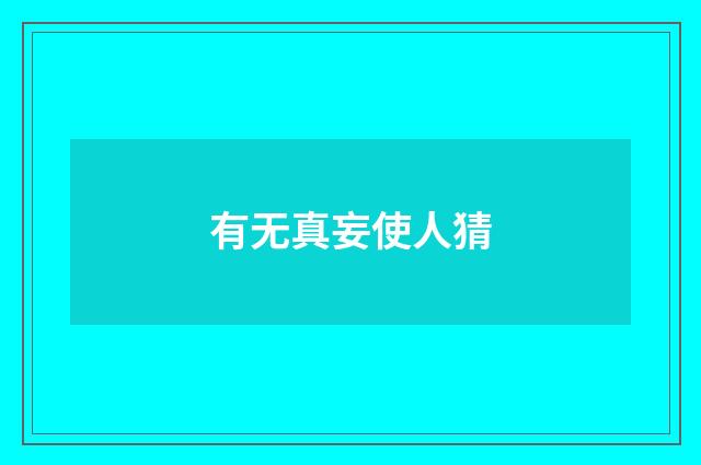有无真妄使人猜