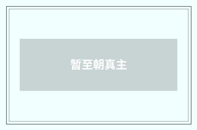 暂至朝真主