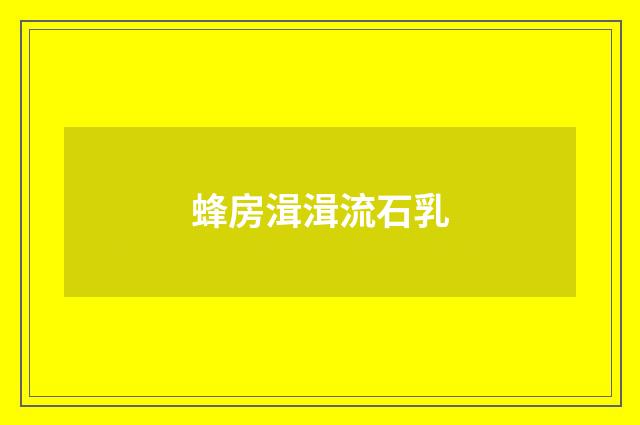 蜂房湒湒流石乳