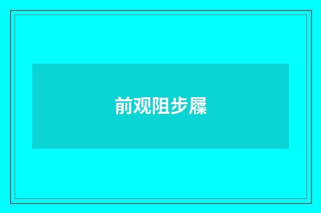 前观阻步屧