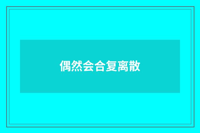 偶然会合复离散