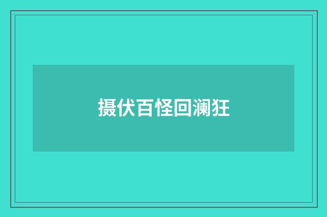 摄伏百怪回澜狂