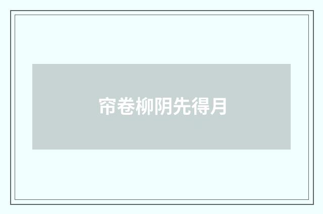 帘卷柳阴先得月
