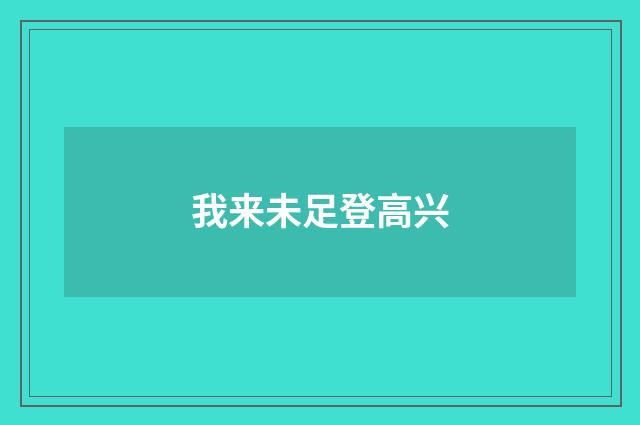 我来未足登高兴
