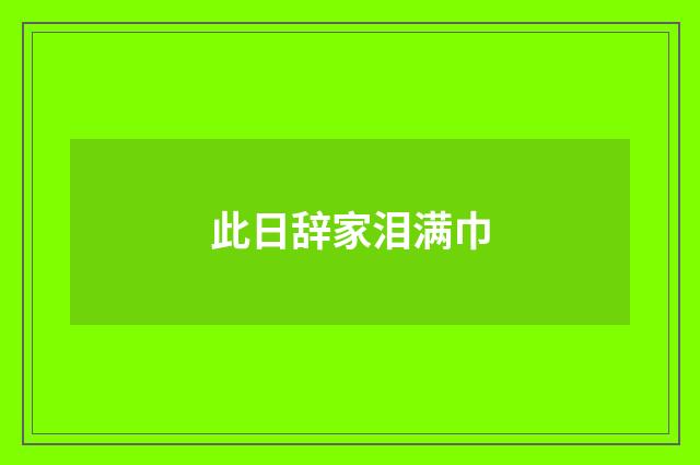 此日辞家泪满巾