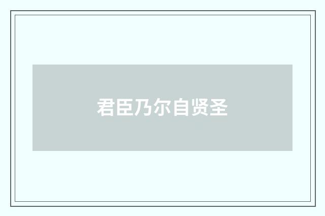 君臣乃尔自贤圣
