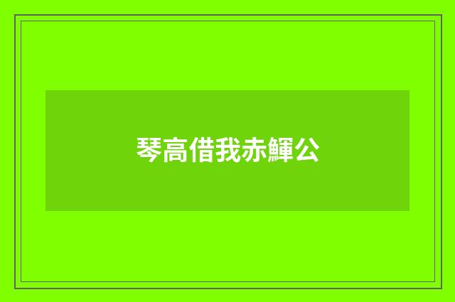 琴高借我赤鯶公